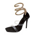 strappy stiletto snake-shaped winding sandals NSSZY119307