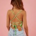 summer word neck tie-dye printing backless sling vest NSBLS119364