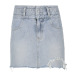 blue high waist package hip raw edge denim skirt  NSSSN119379