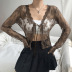 summer sexy perspective lace long-sleeved cardigan  NSSSN119385