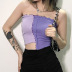 purple sleeveless fungus edge stitching vest NSBLS119426