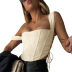 sling wrap chest lace-up slim solid color vest NSCBB119455