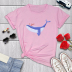 camiseta de verano de manga corta con cuello redondo y estampado de ballenas NSYID119859