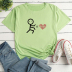 summer cartoon love pattern printing short-sleeved round neck T-shirt  NSYID119855