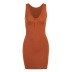 summer solid color sleeveless low-cut tight short dress  NSGBH119494