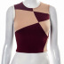 sleeveless contrast color stitching short vest  NSCBB119683
