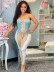 tube top hollow lace-up backless tight Contrast Color Jumpsuit NSXLY119748