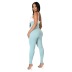 sling backless lace-up Tight Contrast Color Jumpsuit NSXLY119750