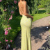backless slim floral printed slip dress NSHHF119757
