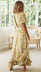 floral Print short sleeve V-neck Dress NSJKW119814