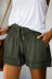 summer high waist drawstring loose wide leg shorts  NSLGY119979