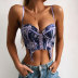 floral print hook buckle low-cut camisole  NSSSN120075