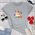 round neck short-sleeved slim birthday cake and gift printing T-shirt NSYID120508