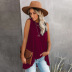 casual round neck loose sleeveless solid color vest NSQSY120238