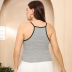 plus size solid color short knitted camisole NSWCJ120247