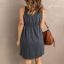 summer solid color sleeveless v-neck off-shoulder single-breasted dress NSSI120254