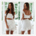 solid color Lace tube top and skirt set NSJKW120430
