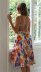 printed suspenders backless tethered large swing dress NSJKW120462