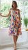 printed suspenders backless tethered large swing dress NSJKW120462