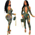 Long-Sleeved Hollow See-Through Mesh Jumpsuit NSCYF117002