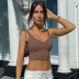 Solid Color Stitching Crop Camisole NSHLJ117008