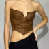 solid color sleeveless zipper vest NSSWF117015