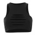 solid color round neck pullover sleeveless hollow out crop top NSSWF117020