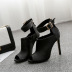 Fish Mouth High-Top Pu Leather High-Heeled Sandals NSGXL117065