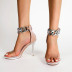 PVC transparent one-word belt chain high-heel sandals NSGXL117085