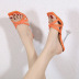 open toe square toe high-heeled slippers NSGXL117089