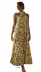 vestido largo de color liso con cuello halter y espalda abierta NSJKW120548