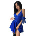 suspender low-cut backless slim sequin solid color dress NSCOK120761
