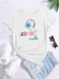 combed cotton line beauty flower print short sleeve T-shirt NSSYD122719