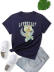 combed cotton cat speed letter printing short sleeve T-shirt NSSYD123167