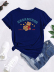 combed cotton letter bear print short sleeve T-shirt NSSYD122715