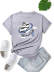 combed cotton planet bear letter print short sleeve T-shirt NSSYD122710