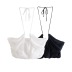 hanging neck backless lace-up wrap chest slim solid color vest NSXDX120862