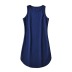 Round neck elastic sleeveless tight solid color dress NSXDX120871
