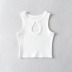 Camiseta sin mangas hueca de gota de agua de pecho delgado con cuello redondo NSXDX120883