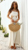 solid color hollow commuter lace sling long dress  NSCXY120892