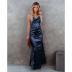 solid color low-cut backless slit sling long dress（multicolor） NSCXY120904