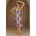 vestido de tirantes de longitud media con abertura y estampado floral de verano NSCXY120911
