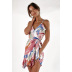 summer digital printing v-neck lace-up sling short dress  NSCXY120914