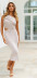 vestido de hendidura de longitud media hueco elástico de un hombro sin mangas de color sólido (policromo) NSCXY120928