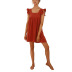 solid color ruffled sleeveless square neck short dress  NSCXY120943