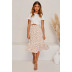 polka dot print  high-waist A-line skirt NSCXY120964