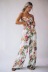 bohemian floral print knotted vest and wide-leg pants two-piece set  NSCXY120970