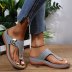 retro stitched wedge heel beach flip flops NSHYR120979