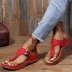 retro stitched wedge heel beach flip flops NSHYR120979