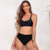 solid color/print halterneck bikini swimsuit two-piece set （multicolor） NSGM121027